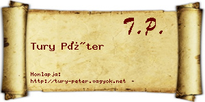 Tury Péter névjegykártya